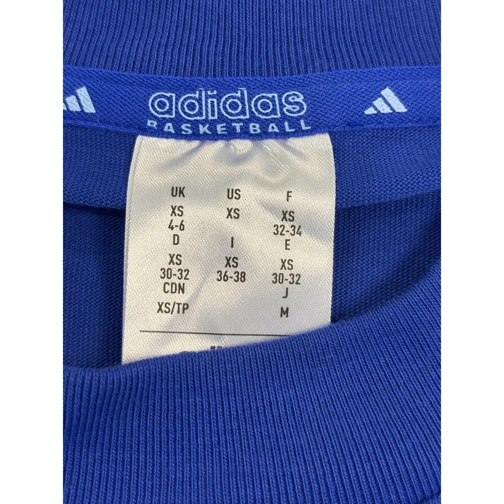 Adidas Basketball Candace Parker Ace Airlines Blue Graphic T-Shirt XS HM4944